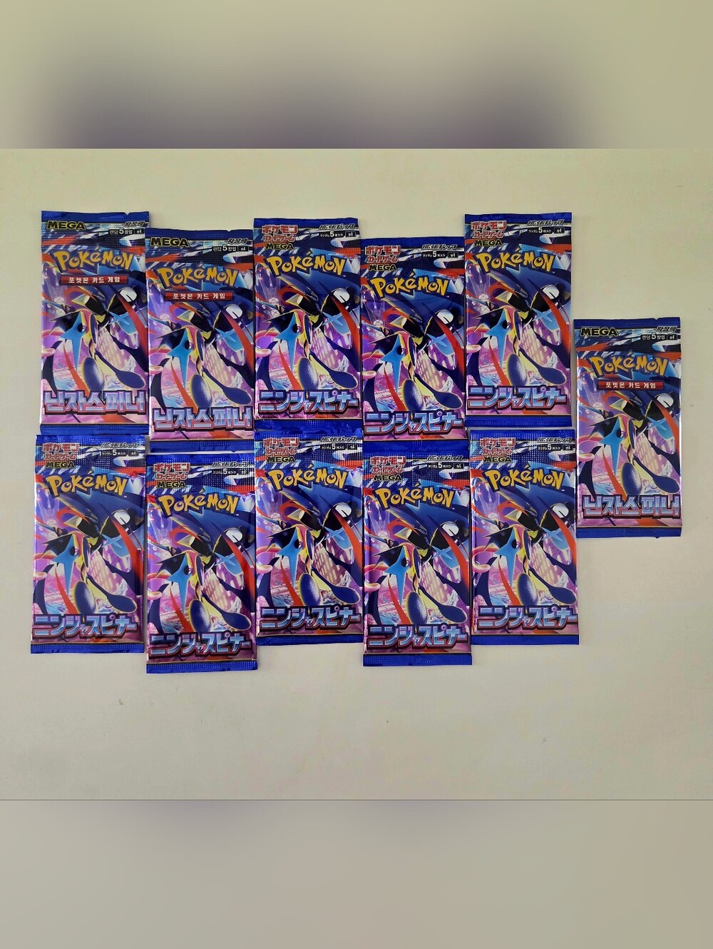 Pokemon MEGA Expansion Pack Ninja Spinner Booster Pack (Japan & Korea) 11 Packs